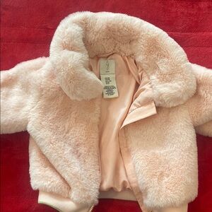 Cozy Pink Faux Fur baby jacket